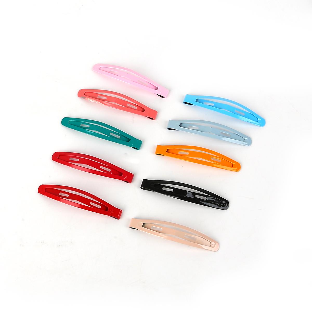 

10 шт. корейский черный цвет BB клип челка фиксированная шпилька коготь для женщин дамы девушки макияж заколки для волос аксессуары для волос головные уборы 6cm разноцветный