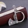 Dreamtimes Viking Axe Pendant Keychain Stainless Steel Men's Celtic Rune Vintage Protector Jewelry Gift Wholesale