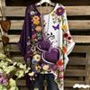 Damen Elegantes Bohemian Zweifarbiges T-Shirt - Herz & Blumendruck Mit Schmetterling Damenbekleidung Trend 2025 Grafik T-Shirts