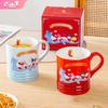 For Sanrio My Melody Ceramic Mugs Cartoon 320ml Coffee Milk Cups Creative Couple Water Cups with Handle Home Breakfast Drinkware