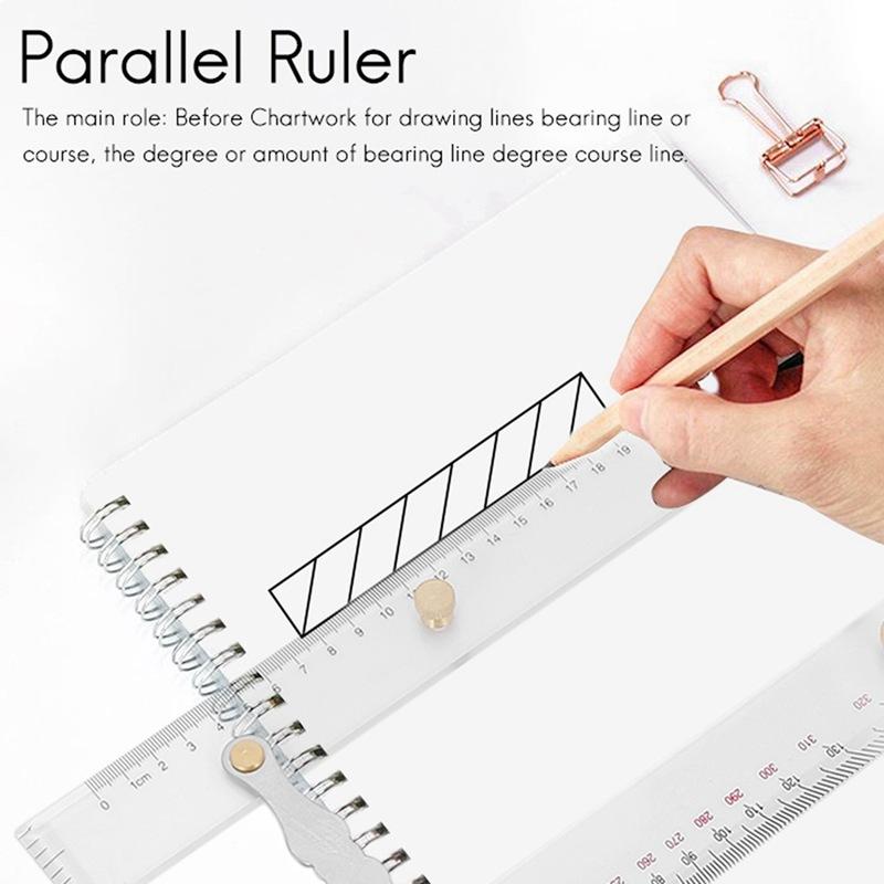 2X Marine Ruler Parallel Ruler Nautical Charts Parallel Ruler Mapping Points To Pull Parallel Ruler 450MM