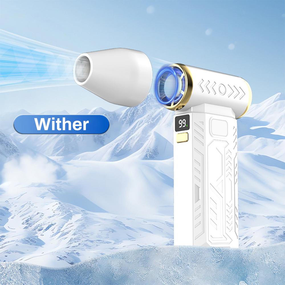 350000RPM Powerful Dust Blower Double-Sided Lighting Turbo Fan Jet 6 Gear Speed Strong Wind Mini Violent Fan Type-C Rechargeable