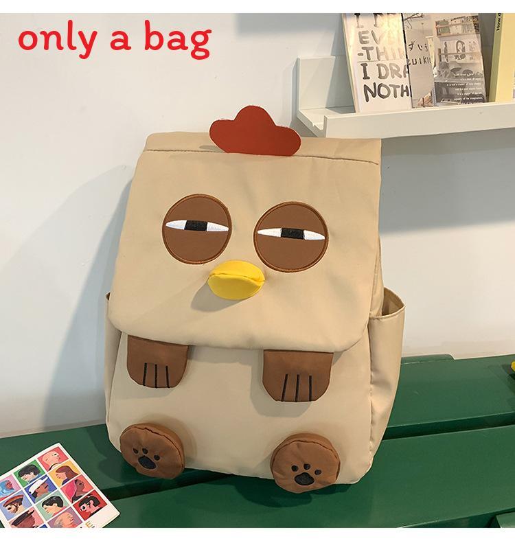 Cartoon Animal Nylon Backpack With Breathable Cushion Straps For Daily Use And Travel