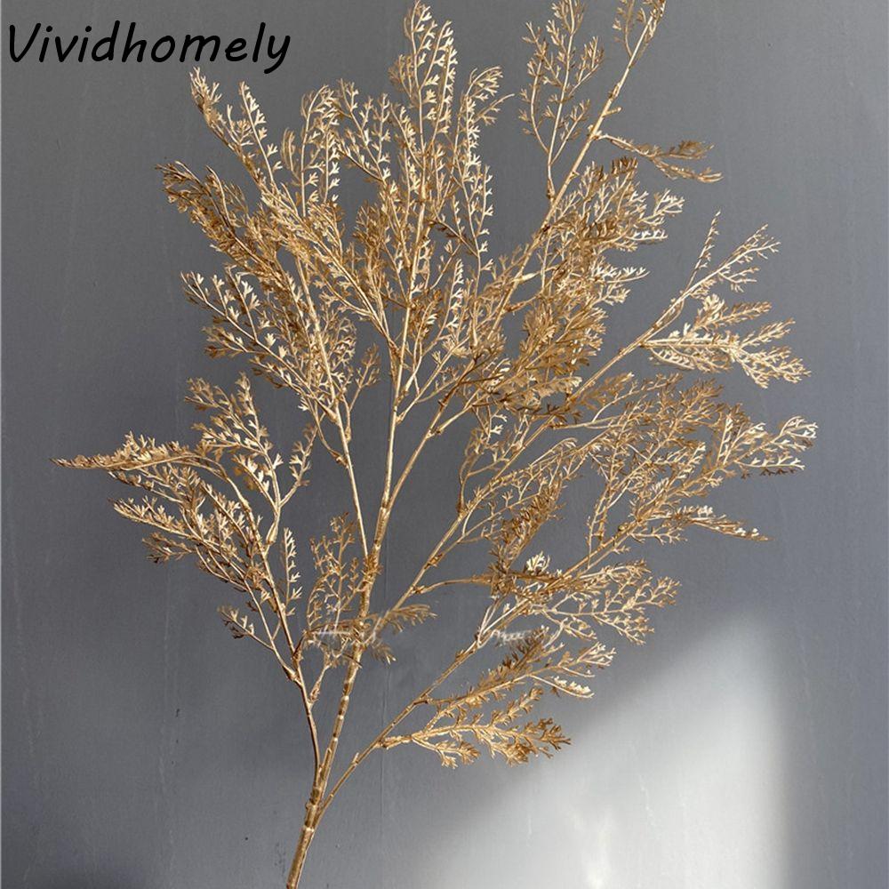 Plastic Photo Props Decoration Christmas Golden Christmas Decoration Artificial Flower Artificial Plants Fake Flower
