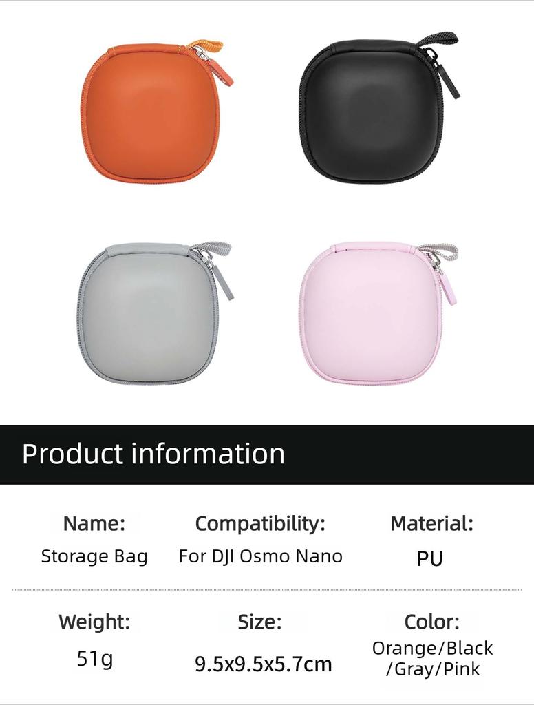 For DJI Osmo Nano Body Color Mini Storage Case Bag Storage Box Hard Portable Bag Shockproof Protective Bag Travel Carrying Box