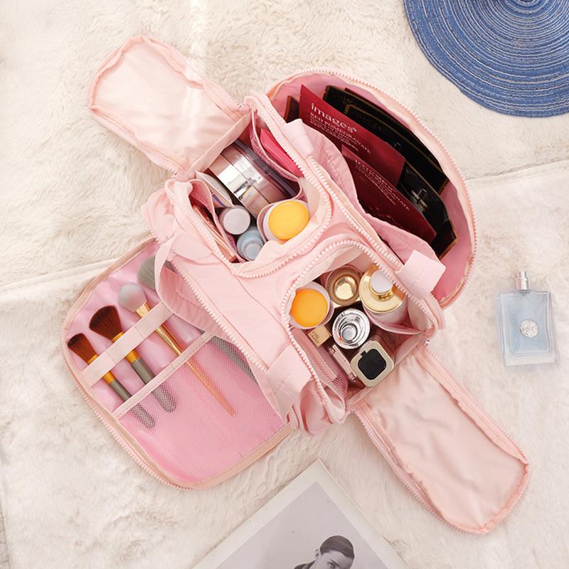 Large Capaci Portable Lightweight Makeup Bag Women'S Travel Miscellaneous Storage Bag Handheld Organizer Cosmetic Pouch Wash Bag