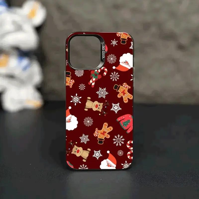Christmas Gingerbread Winter Snowflake Gift Phone Case For iPhone 17 16 15 14 Pro Max 13 12 11 XS X XR 7 8 Plus 16e 17 Air Cover