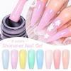 MEET ACROSS 8ml Shimmer Nail Gel Nude Pink Blue Glitter Sequins Rainbow Shimmer Glitter Gel Nail Polish Soak Off UV Gel Varnish