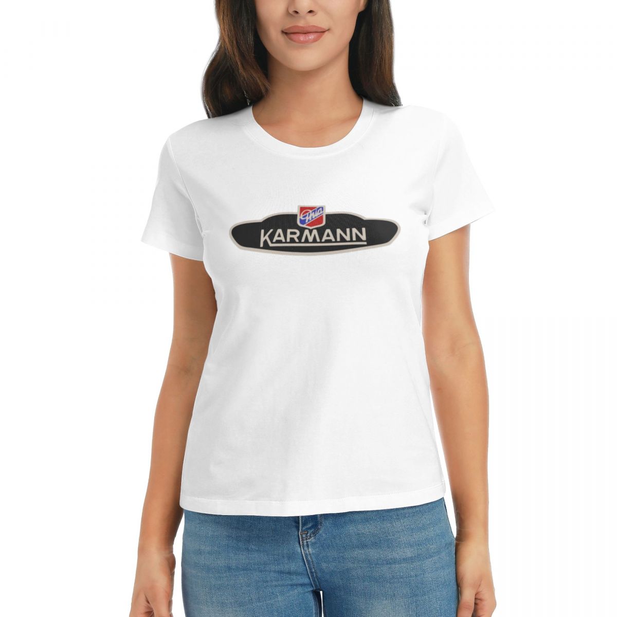 

Women TShirt KarUnisexn Ghia Emblem Summer Short Sleeve Tees Round Neck Cotton T Shirts Clothes Tops Streetwear S