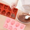 Heart Shape Silicone Mold 8-Cavity Chocolate Cake Soap Candles Mold Flexible Easy Release Baking Mold Kitchen Home Bakery Restaurant Cooking Tools
