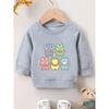 European Sizes Cute Animal Print Design, Soft And Comfortable Thin Round-Neck Sweatshirt for Kids Aged 0-3 Years
