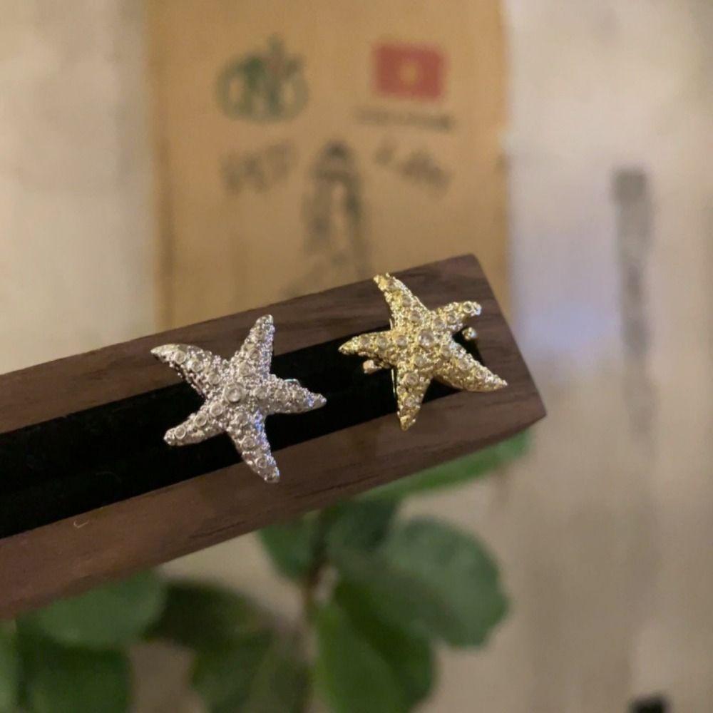 Jewelry Accessories Metal Starfish Ring Korean Style Vintage Finger Buckle  Gift