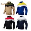 Herren Kapuzenpullover Herbst Winter Colorblock Kordelzug Dicker Plüsch Lange Ärmel Große Tasche Mit Kapuze Retro Dünn Locker Alltagskleidung Lässiges Sporttop