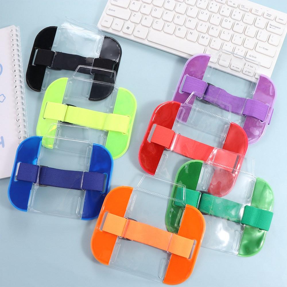 Arm Elastic Band Bag Transparent Elastic Arm Band ID Badge Holder Photo Armband Credit Card Case