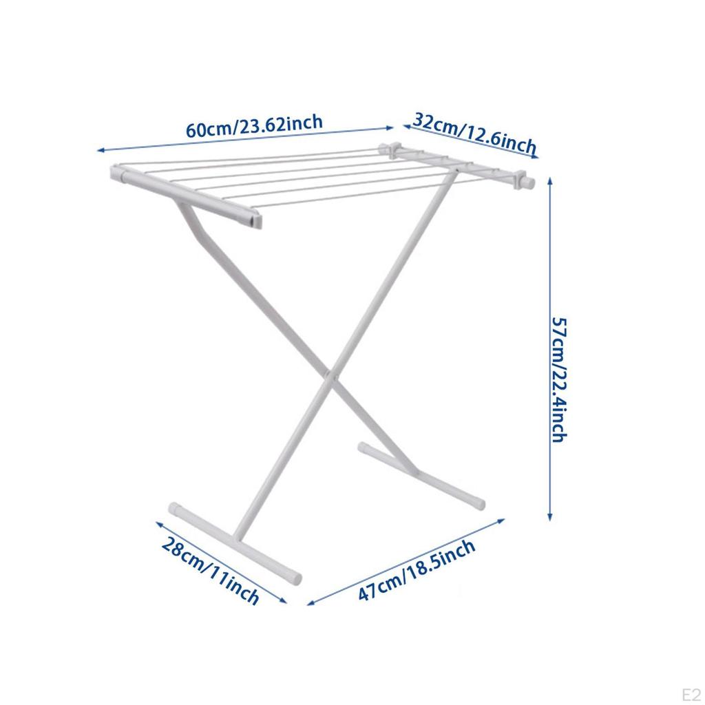 Clothes Drying Rack Foldable Laundry Modern Floor Standing Stand for Courtyard Dorm