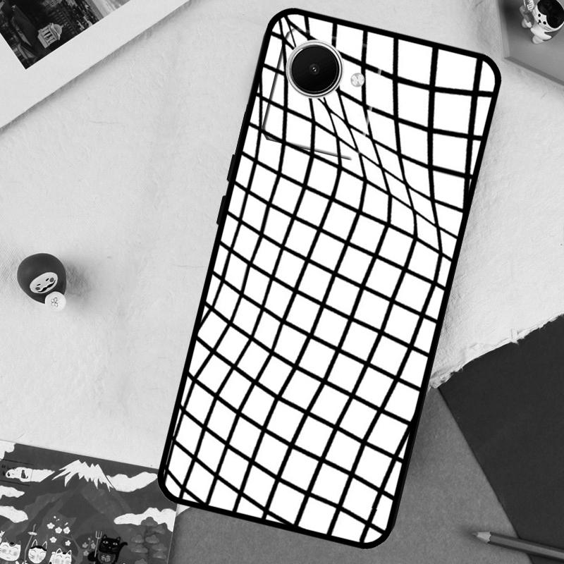 Wavy Grid For Realme GT 7 Pro GT 6 5 6T 10 11 12 13 14 Pro Plus C61 C53 C51 C21Y C25S C75 C55 C67 Case