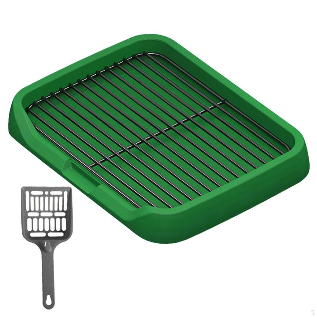 Detachable Dog Potty Tray with Mesh Grids And Pee Pad Holder for Indoor Use