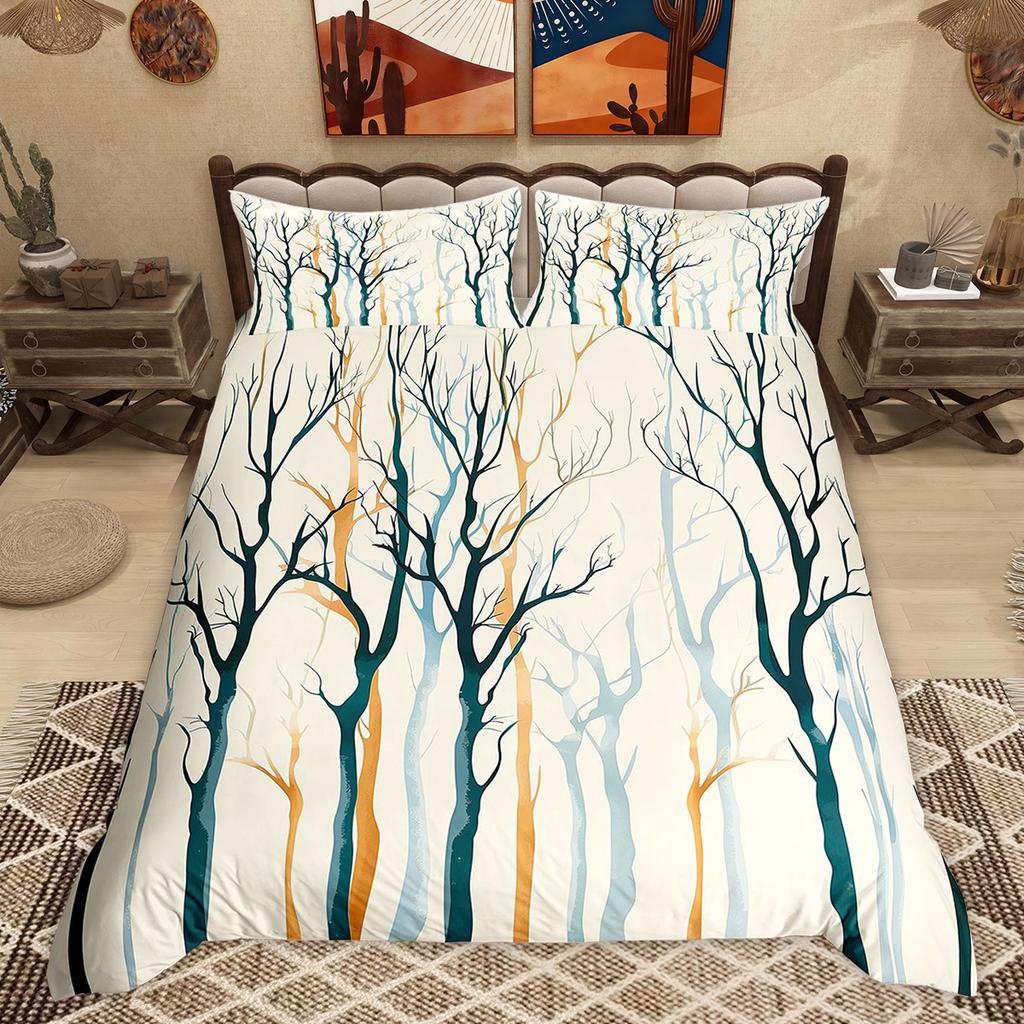 Comforter Homewish Modern Minimalist Abstract Simple Art Bedding Set Botanical Plant Leaves Comforter Set