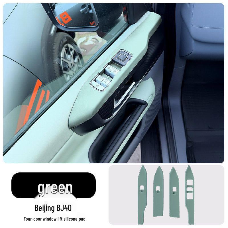 Beijing BJ40 Car Door Window Lift Silicone Pad and Handle Protection Sticker