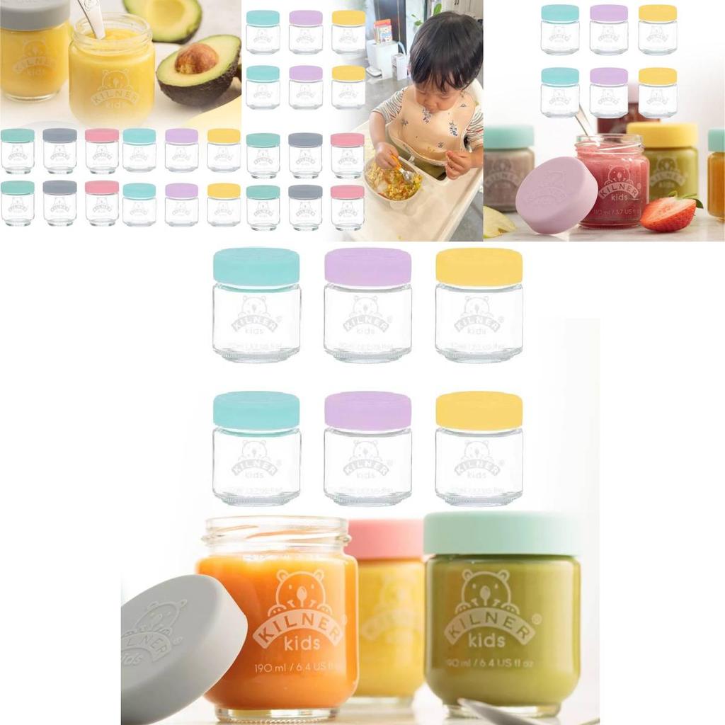 Premium Kilner Baby Food Glass Jar Set Six Versatile Containers For Freshness