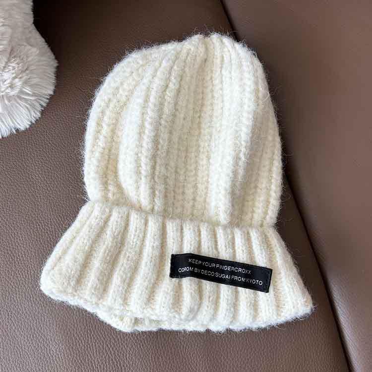 High-end Big Head Circumference Wool Hat Women's Winter American Cold Hat Gray Knitted Hat Fashionable Foreign-style Cold-proof Warm Hat