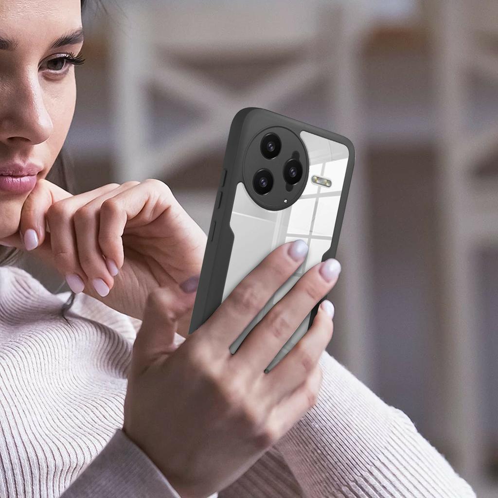 For Xiaomi Poco F7 Ultra 5G/Redmi K80 Pro 5G Case Acrylic+TPU Clear Phone Cover with PET Screen Film