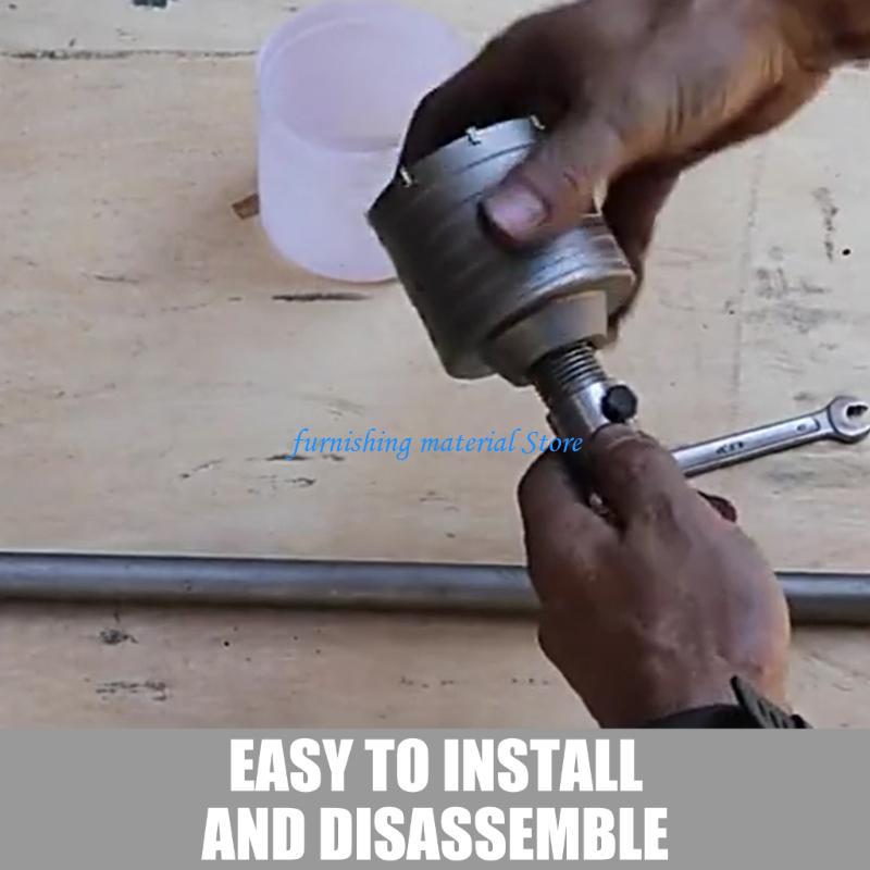 Y5GD Concrete Hole Sawed Drill Bit Hole Opener Cut Bit Hole Sawed Bit with Storage Case for Cement Brick Wall Accessories