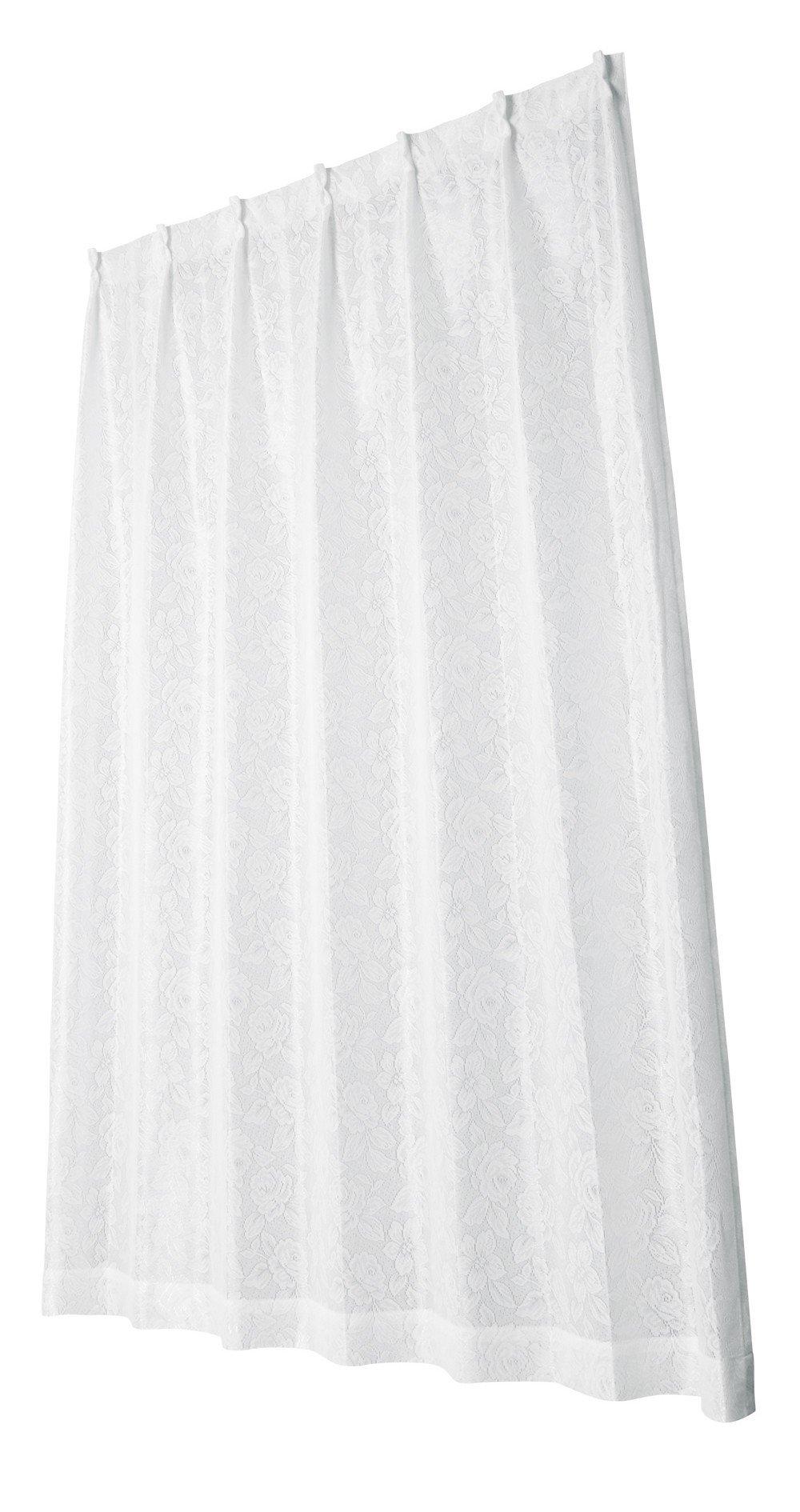 

Univer Mirror Lace 100cm Wide x 176cm Set of 2 Curtains, Metalina, White, Long, белый