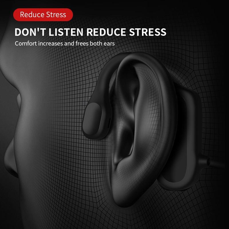 Los auriculares inalámbricos Bluetooth no entran en el oído, movimiento, tránsito de sonido