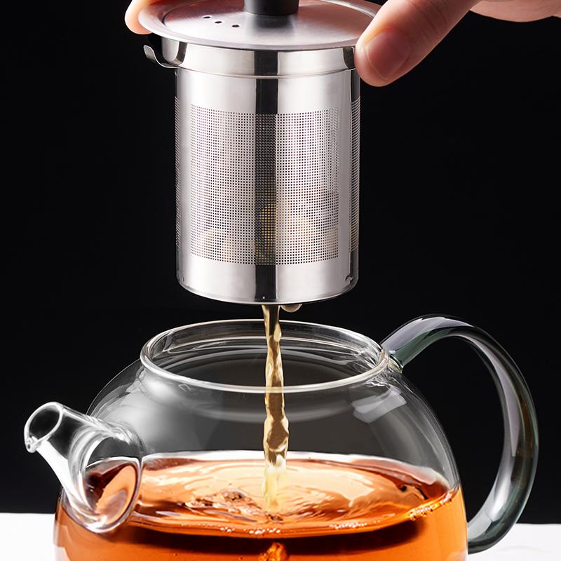 Heat-Resistant Large Capacity Glass Teapot for Home Tea Brewing and Water Boiling