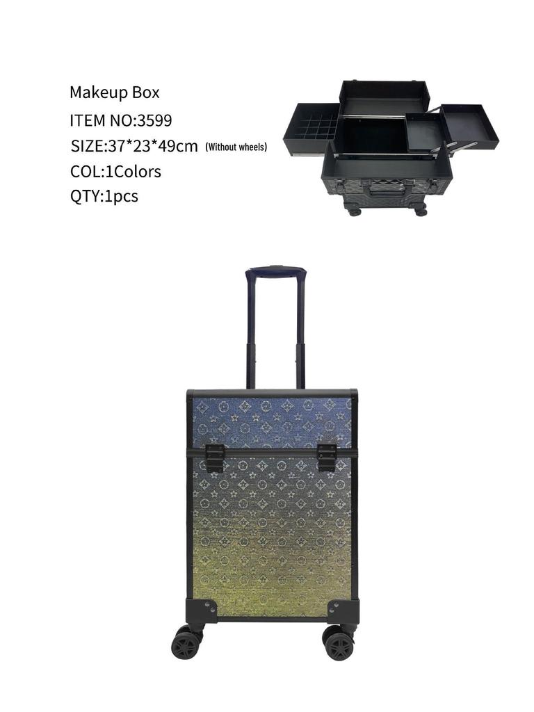 Largest Capacity Wheeled Makeup & Nail Art Case for Professionals
