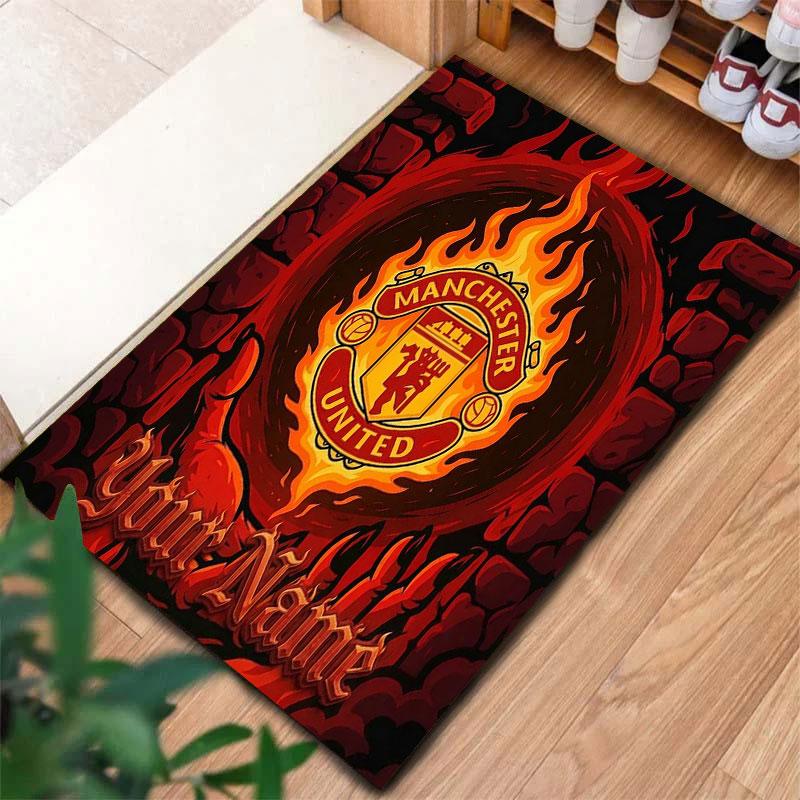 Manchester United F Custom Name Carpet Rug for Living Room Bedroom Home Sofa Decoration,Kids play Non-slip Floor Mat
