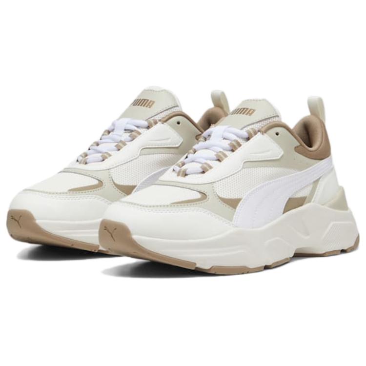New PUMA Cassia Low Top Casual Shoes Women's Ecru 384647-22