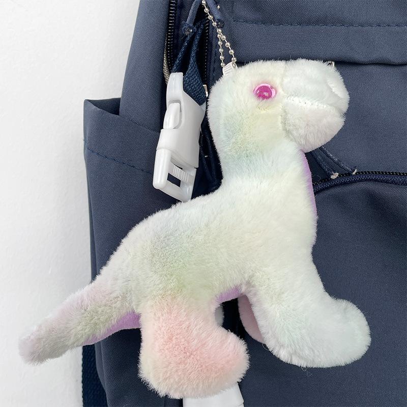 

Creative Cute Gradient Dinosaur Plush Cartoon Doll Children s Holiday Bag Keychain Doll Pendant About 13cm long