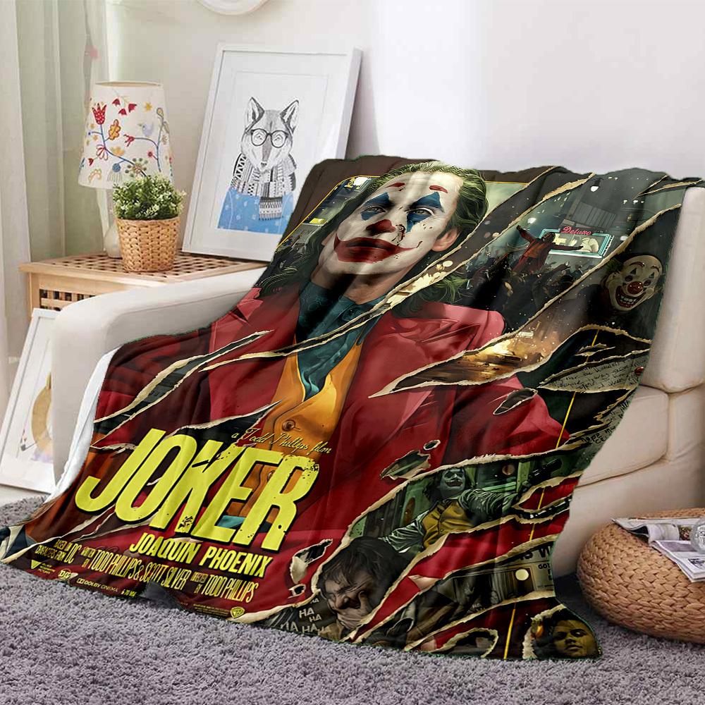 1pc Joker Flannel Throw Blanket Lightweight Soft Warm All Season Blanket for Sofa, Bed, Travel,L1028036
