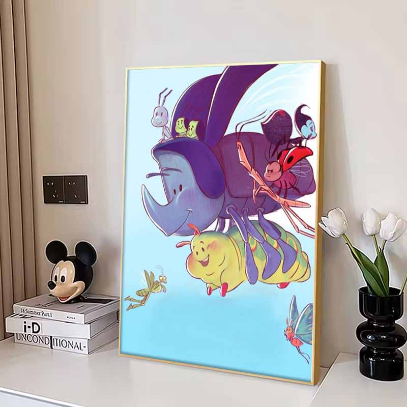 Disney 5D DIY Diamond Painting Bug Crisis Group Flying Illustration Embroidered Mosaic Cross Stitch Home Decor Gift Crafts