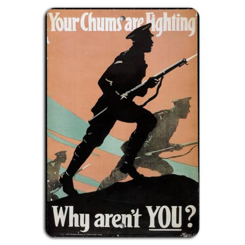 

Join the Fight Your Chums Are CallingAluminumtin sign 20x30cm（7.8x11.8inch）