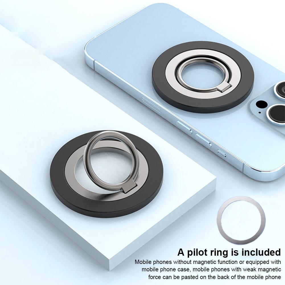 Magnetic Phone Ring Holder for MagSafe Finger Ring Kickstand Metal Phone Grip for iPhone 15 14 13 12 Smartphone Accessories