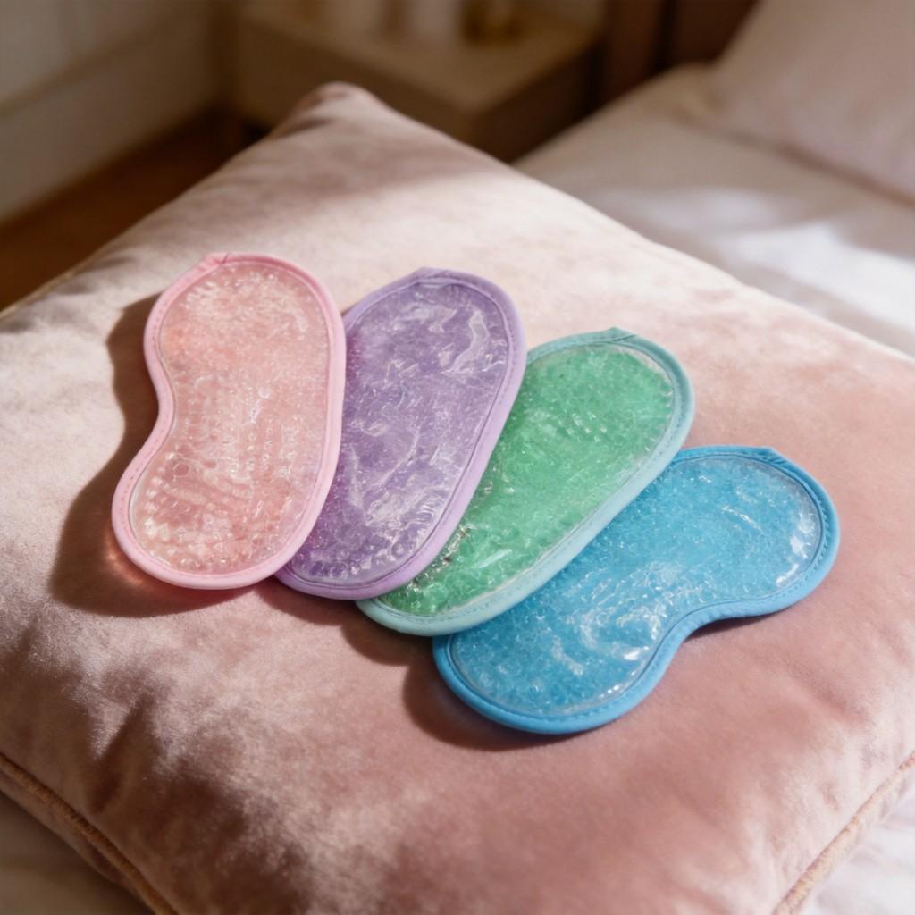 Cold Hot Gel Eye Mask With Reusable Gel Beads For Relaxation And Eye Care