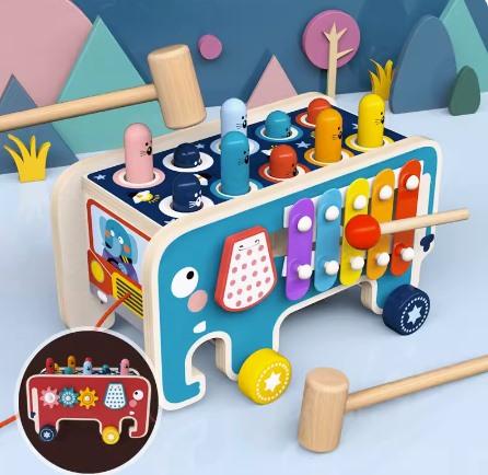 Large Ground Mouse Toy For Children'S Puzzle 1-3 Year Old Babies Hitting Mice