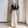 7 Bow Glutinous Rice Pants Autumn and Winter Velvet Thickened Wide-leg Pants Straight Trousers Yamamoto Pants Wide-leg Pants