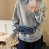 Chest Bag Women's Crossbody Bag Large Capacity Waist Bag Shoulder Bag Denim Mobile Phone Bag