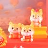New Year's Cute Cartoon Lucky Dog Desktop Decoration Car Center Console Puppy Resin Handicraft