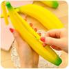 Novelty Funny Silicone Purses Multifunction Pencil Case Portable Yellow Banana Coin Purse Bag Wallet Key Bag Pouch