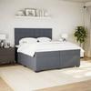Maison Exclusive - Sommier à lattes de lit et matelas Gris foncé 200x200cm Velours