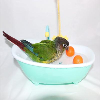 Automatic Shower Bird Bath Parrot Small Bird Hamster Bathing Tub Parrot Water Playing Toy Fun Interactive Washing Basin Bathtub