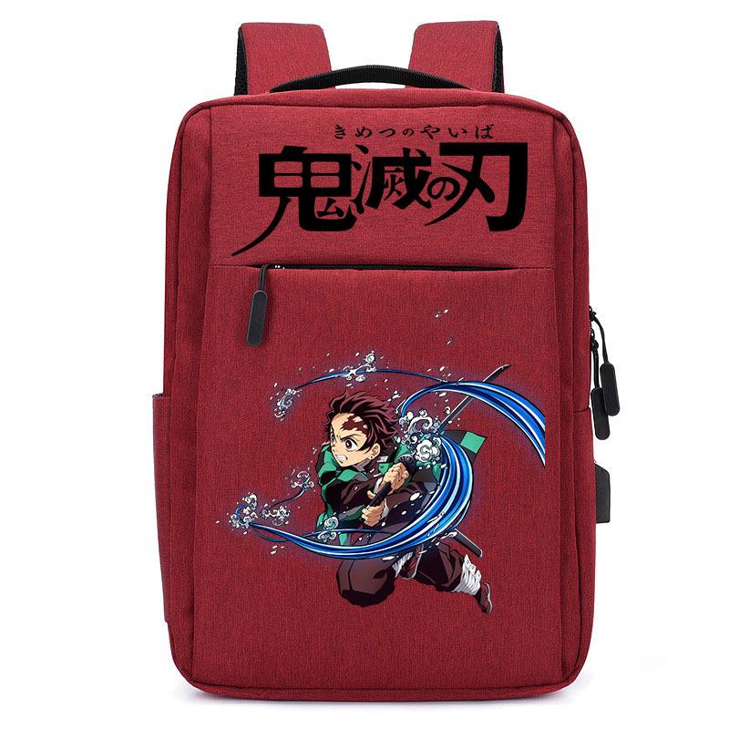 Japan Cartoon Comics Demon Slayer USB Charging Backpack Large Capacity Student Casual Backpack 0004