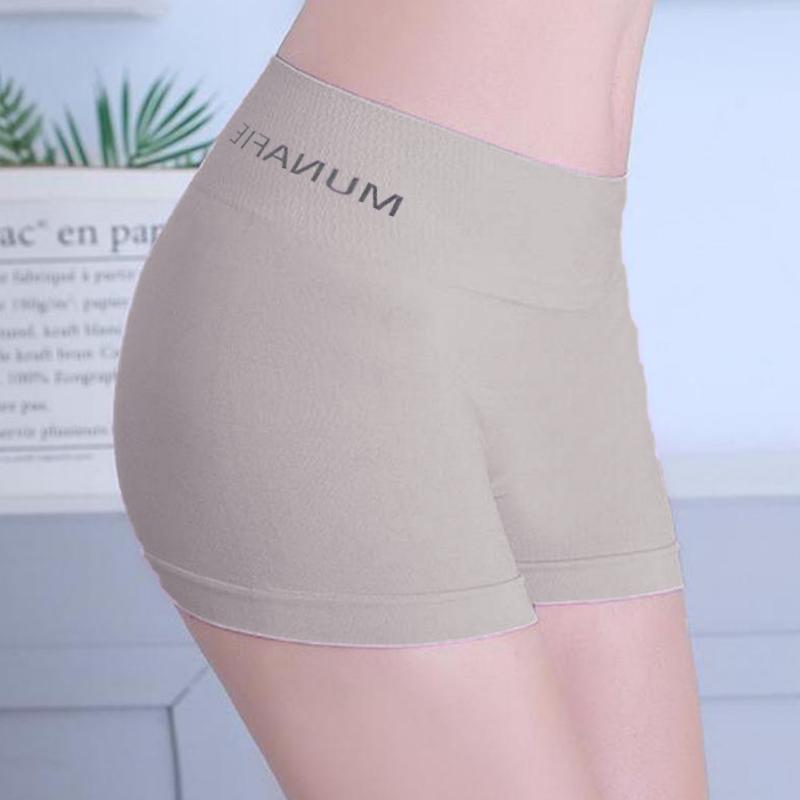 Women Seamless Mid Waist Boxer Briefs Shapewear Hip Lifting Pants Underwear