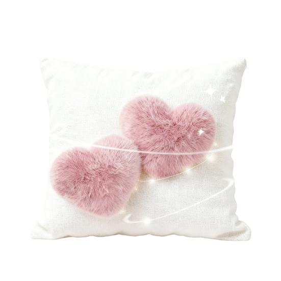 

Наволочка на День Святого Валентина 18 x 18 М який Плюш Штучне Хутро Серце-Кохання Вишивка Наволочка для Подушки-Пледа для Вітальні Спальні Дивана 1pc E