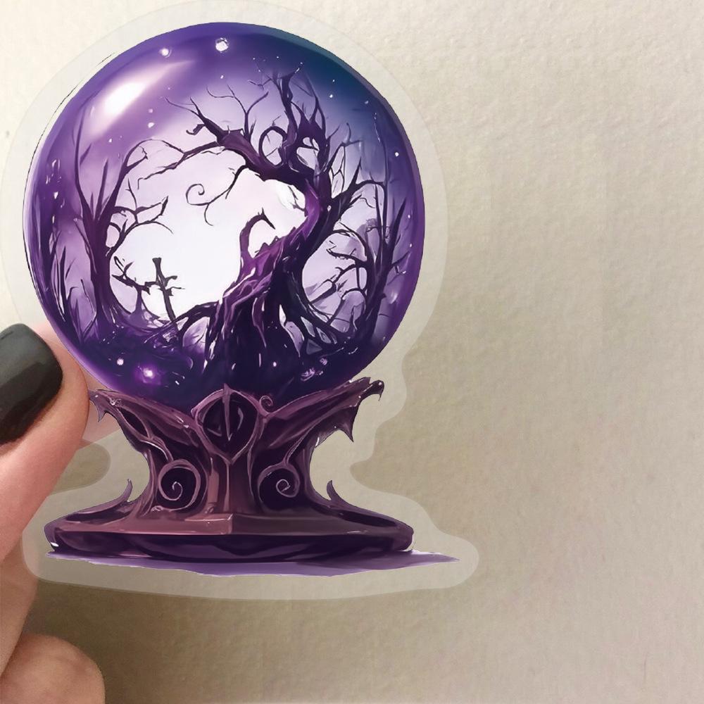50 Transparent Cartoon Magic Planet Sticker Pack Waterproof Transparent PET Manual Material Decorative Guitar Notebook